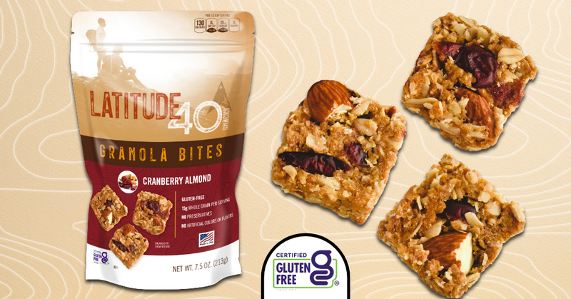 Cranberry Almond Granola Bites | Latitude 40 Snacks