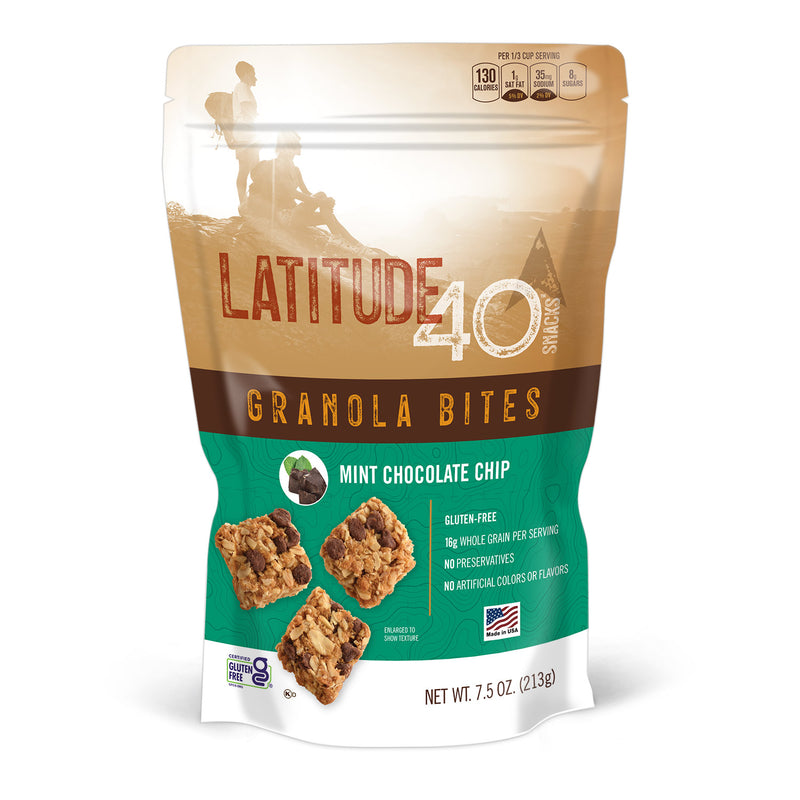 7.5 oz. Latitude 40 Mint Chocolate Chip Granola Bites